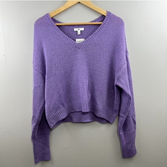 BP - Nordstrom Purple Veronica Knit Sweater Size L - Picture 2 of 9
